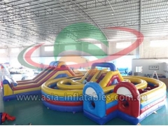 Popular Cartoon Bouncer Inflatable Children Park Amusement Obstacle Course