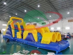 Cartoon Bouncer Outdoor Inflatable Obstacle Course Run Games