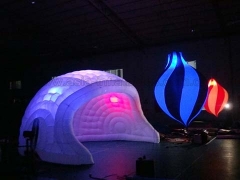 Custom White Inflatable Luna Tents with LED Light