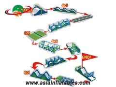 Inflatable Racing Game Inflatable Assault Obstacle Courses For School Training