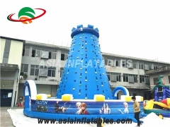Outdoor Blue Top Climbing Wall  Inflatable Climbing Tower For Sale