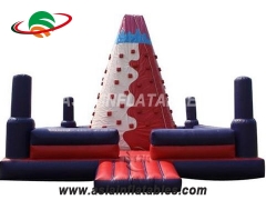 Popular Mobile Rock Inflatable Climbing Wall For Outside Play in factory price