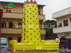 Custom Inflatable Attractive Yellow Tall Inflatable Sports Games Inflatable Climbing Wall For Fun