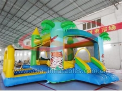 Popular Inflatable Palm Tree Bouncer With Ball Pool in factory price