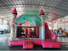 Children Tunnel Games Inflatable Cinderella Jumping Castle With Slide