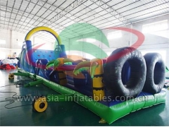 Inflatable Racing Game Outdoor Sport Games Inflatable Palm Tree Obstacle For Adult