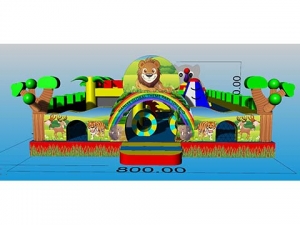 Inflatable Fun City, Commercial Jungle Inflatable Fun City Airpark Outdoor Fun City Supplier