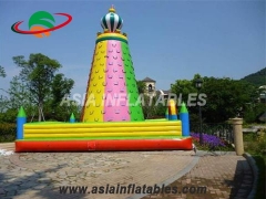 Strong Style Colorful Kids Games Climbing Wall Inflatable Rock Climbing Mountain For Sale in Factory Price